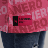 Savanero Oversized Tee - Magenta on Pink