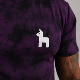 Curved Hem - Purple Reactive Tie Dye